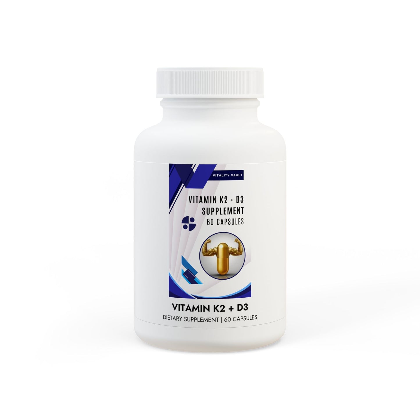 Vitamin K2 + D3 Supplement (60 Capsules)