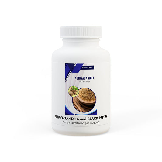 Ashwagandha and Black Pepper Supplement (60 capsules)