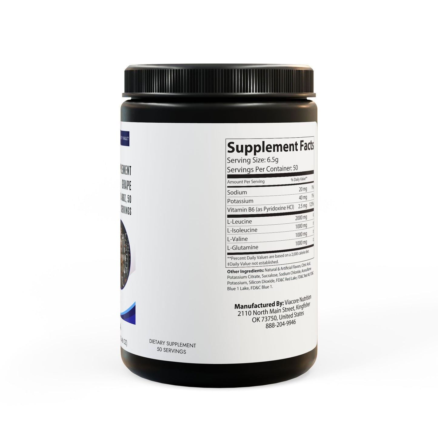 BCAA Supplement, Grape (325g, 11.46oz, 50 servings)